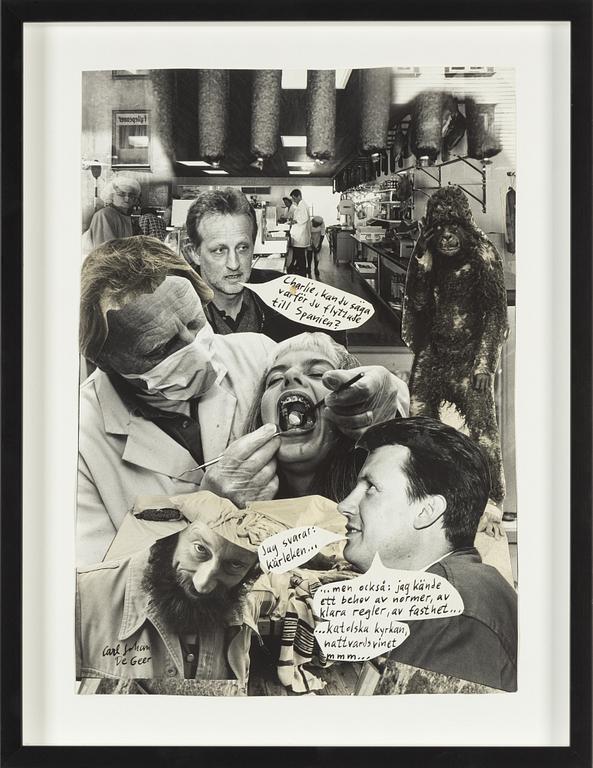 Carl Johan De Geer, photo/collage, signed.