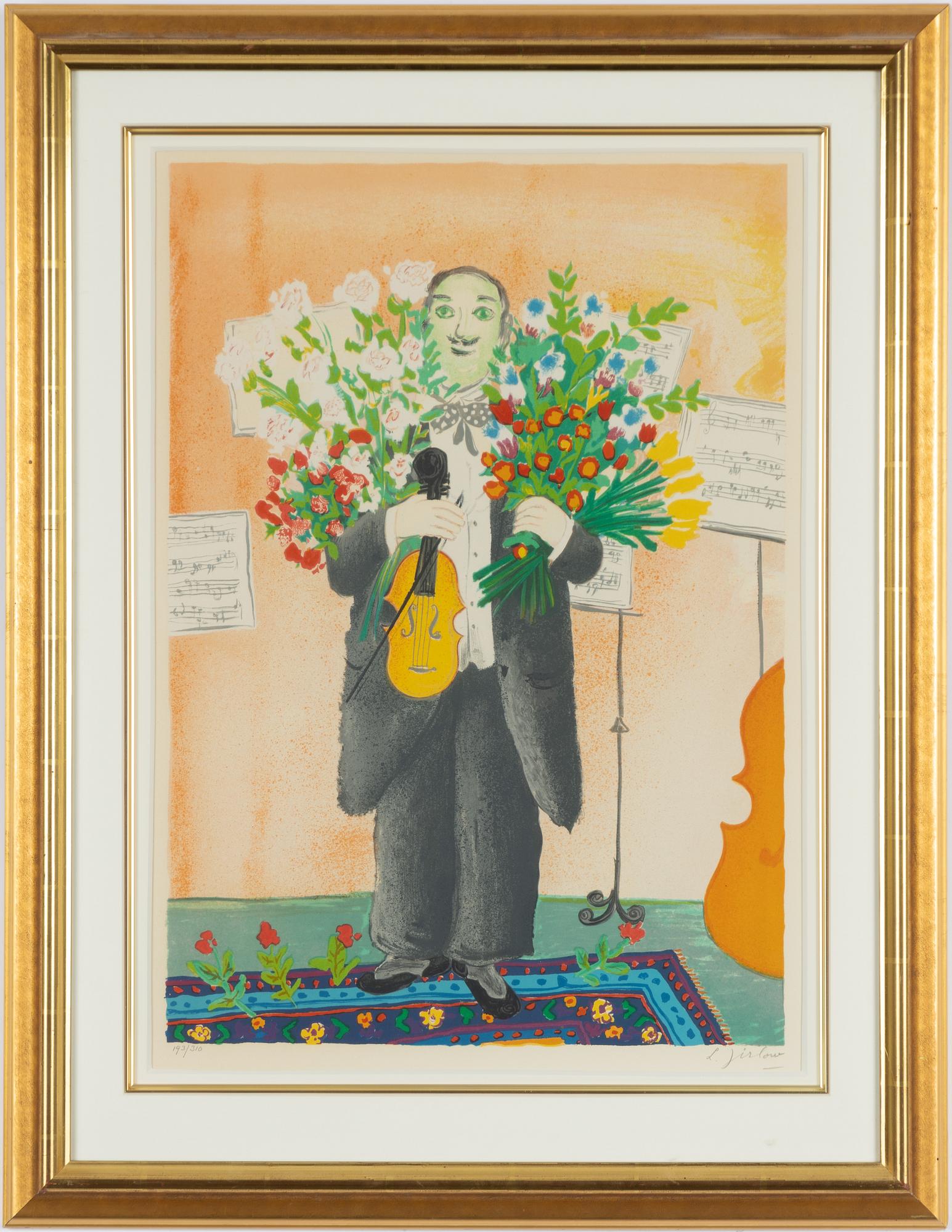 Lennart Jirlow, "Violinist with Flowers".