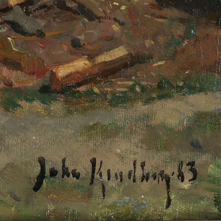 JOHAN KINDBORG, oil on canvas, signed and dated 83.