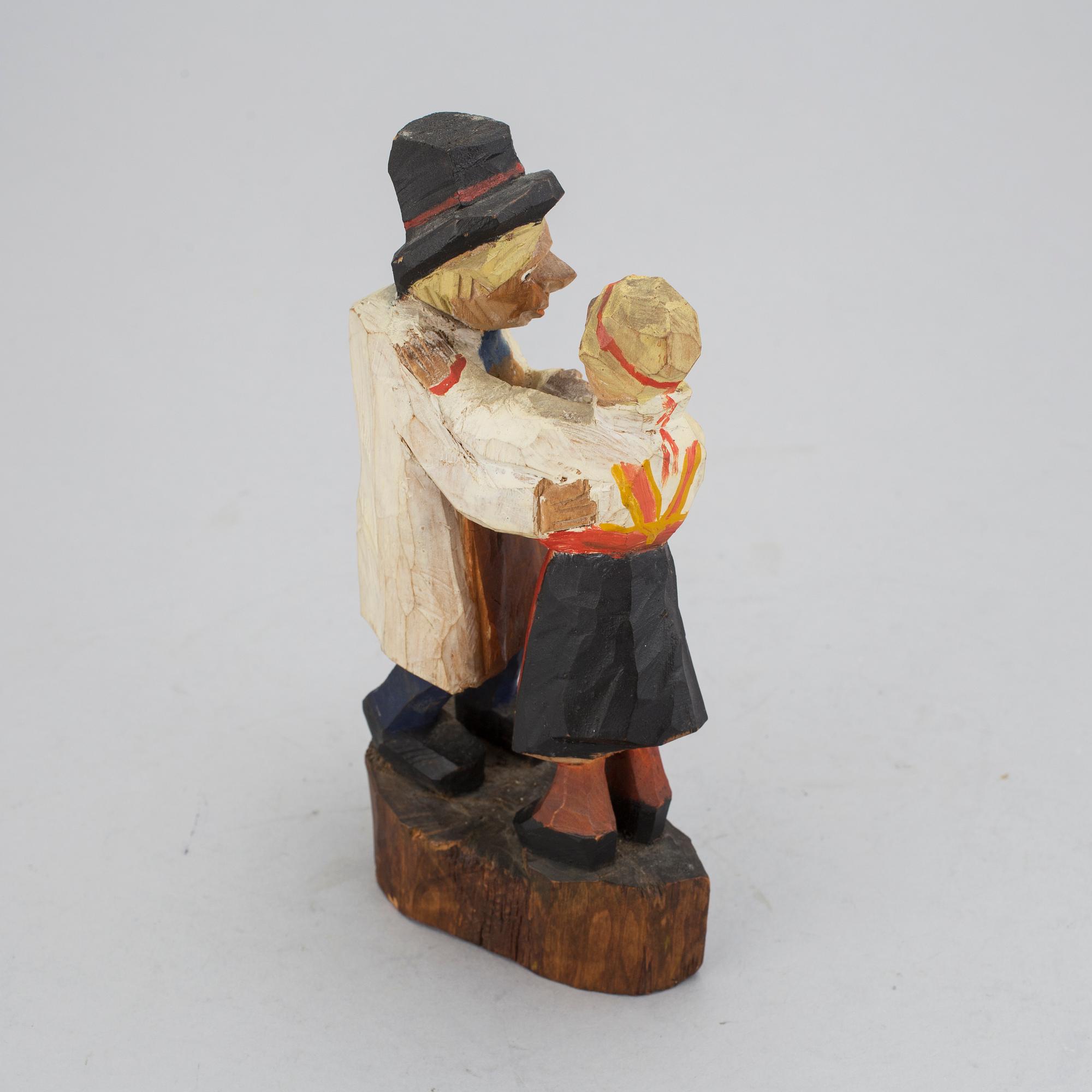 ANDERS BLANCK, träskulptur. Rättvik, Signerad.