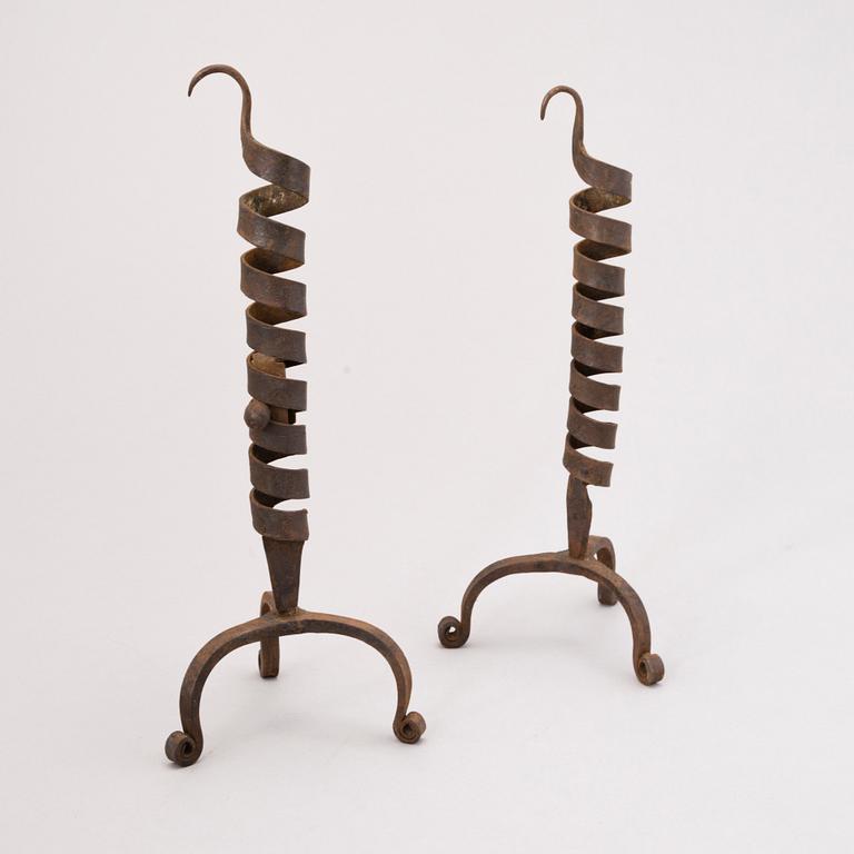 A pair of 18th-century candlesticks, Central Europe.