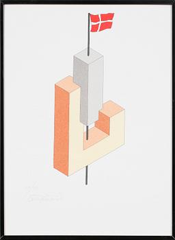 OSCAR REUTERSVÄRD, 15 st, mapp av färglitografier, signerade och numrerade.
