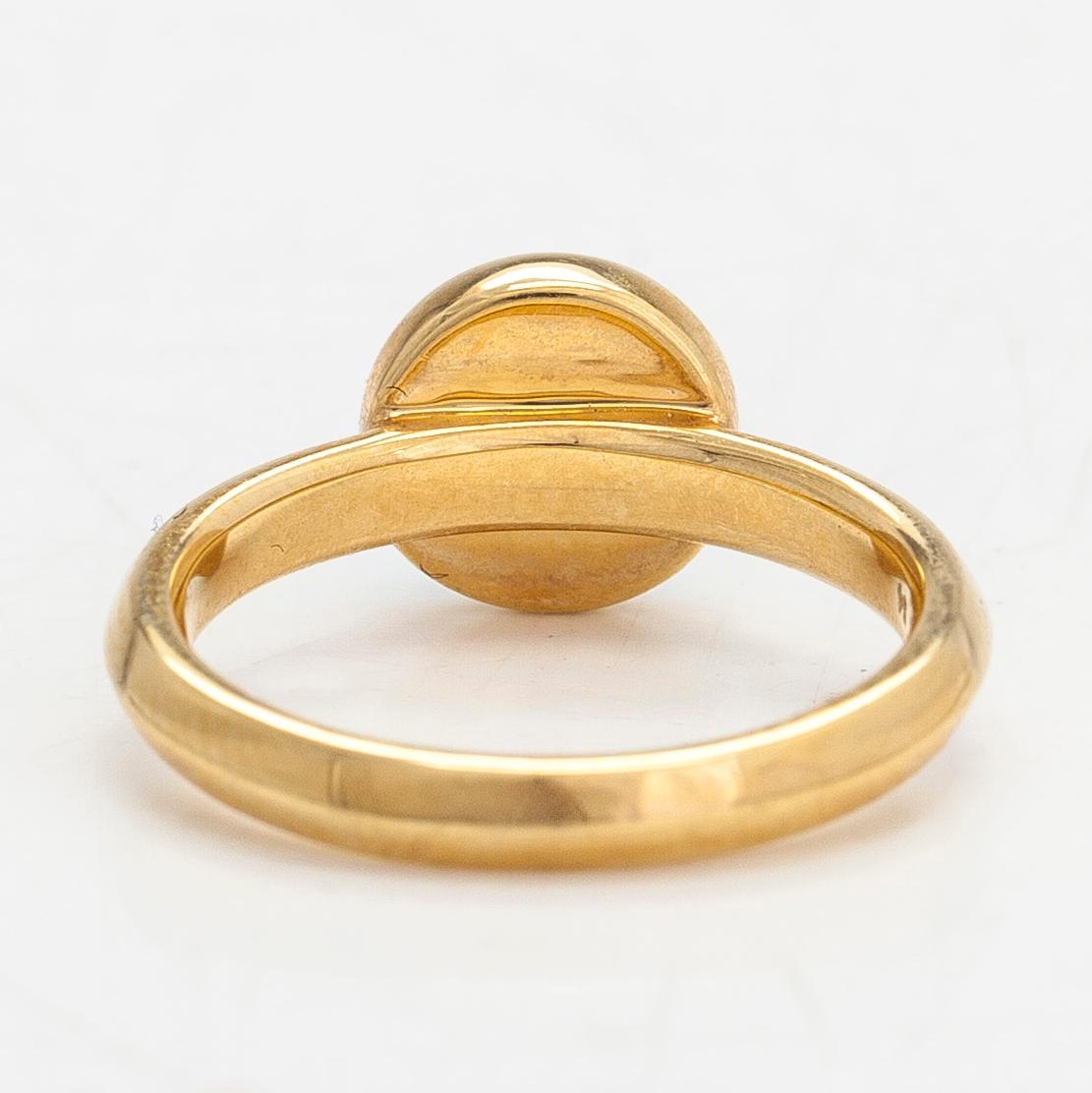 Georg Jensen, Ring, "Moonrise", 18K guld och cabochonslipad topas.