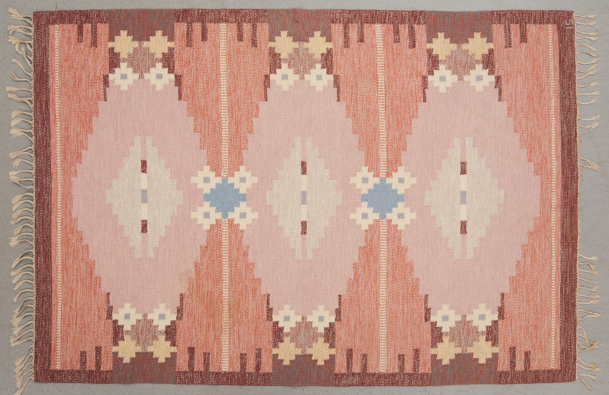 MATTA, rölakan, monogramsignerad IS (Ingegerd Silow). Ca 240 x 165 cm.
