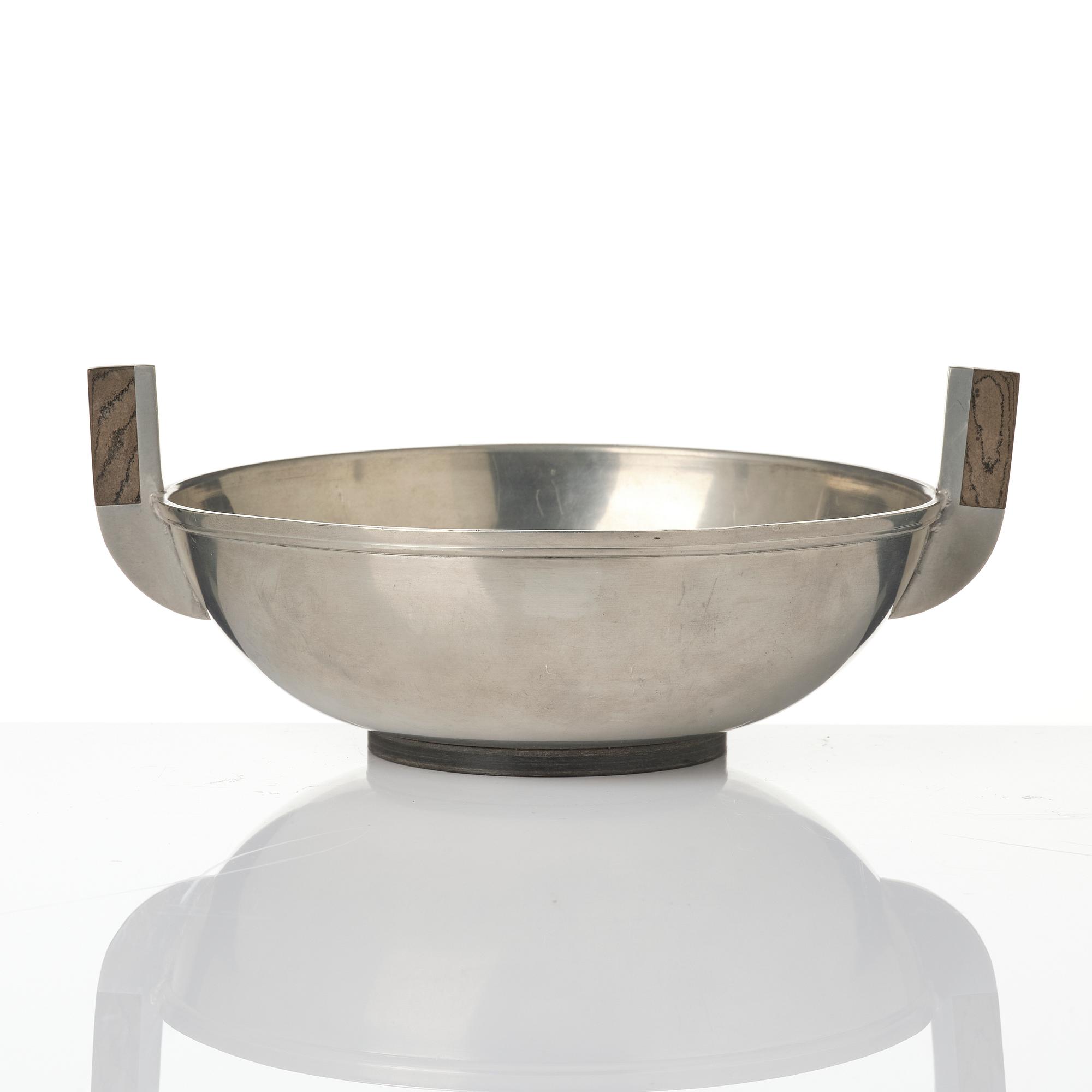 Guldsmedsaktiebolaget (GAB), tobacco jar and bowl, Stockholm, 1930s.