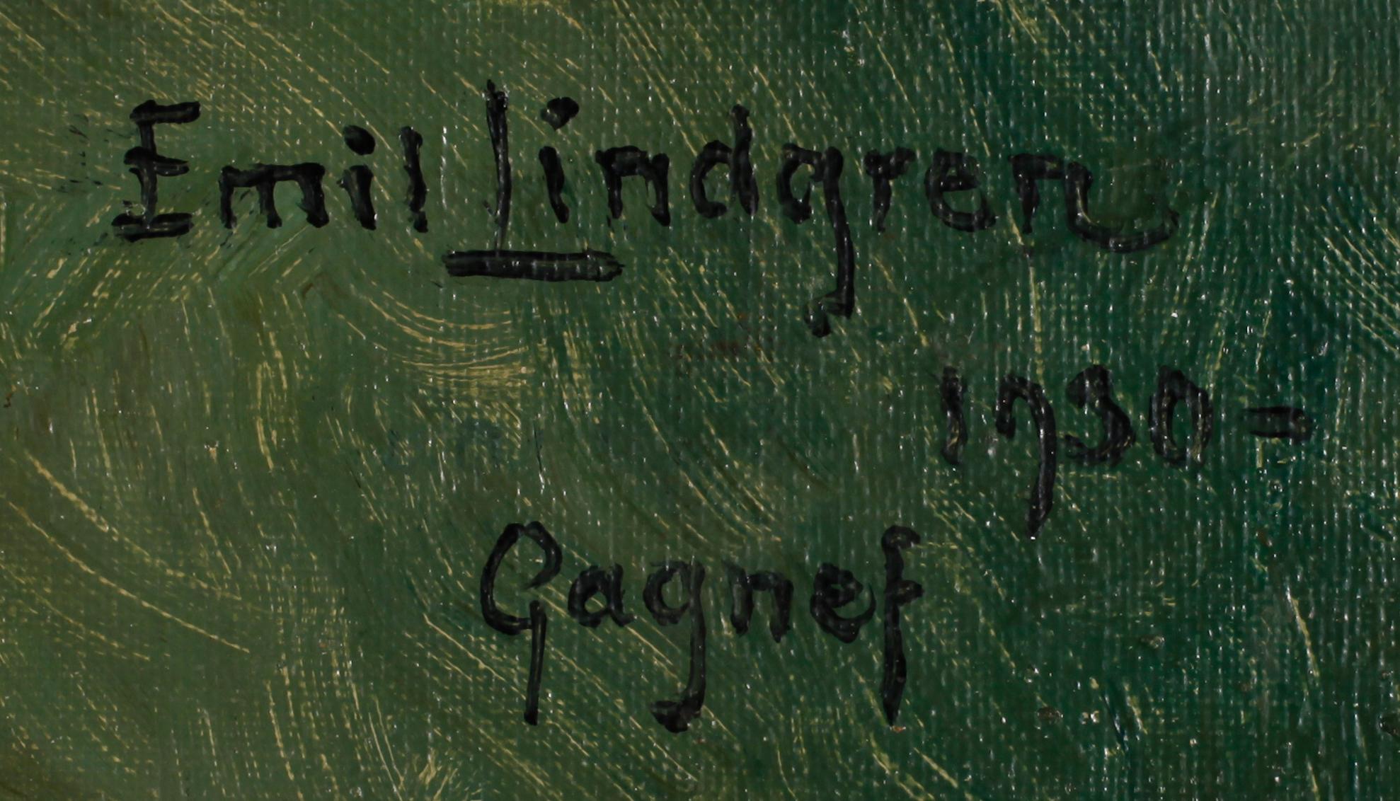 EMIL LINDGREN, olja på duk, sign och dat Gagnef 1930.