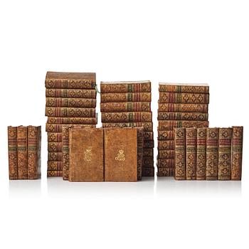 108. Royal bookbindings, 50 volumes, Duchess (Queen) Hedvig Elisabet Charlotta (1759-1818).