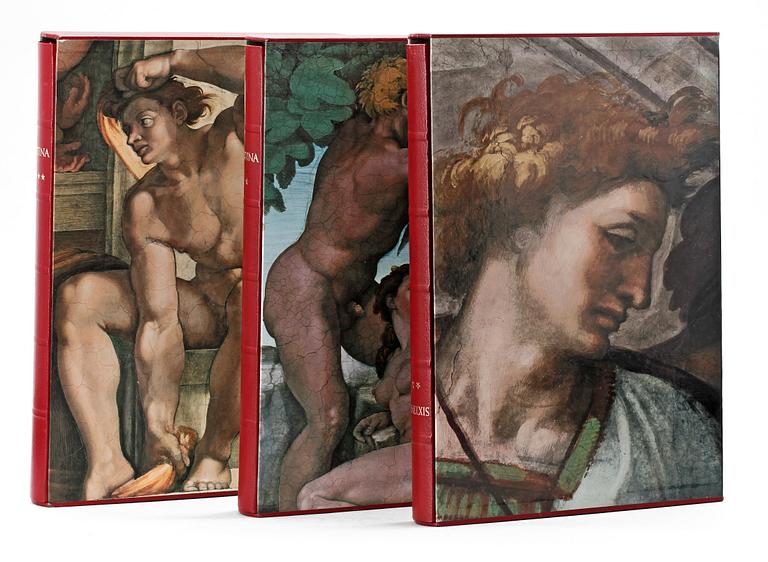 BÖCKER, 3 band, Der neue Michelangelo : Wiedergeburt der wahren Farben in der Sixtinischen Kapelle. Frederick Hartt.