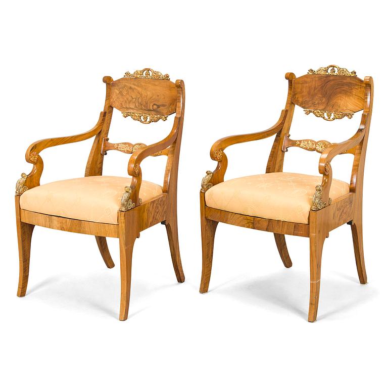 A pair of Baltic Empire armchairs from first half of the 19th century.