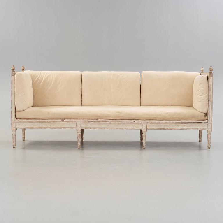 A Gustavian late 18th century sofa signed by Carl Johan Wadström, master 1788.