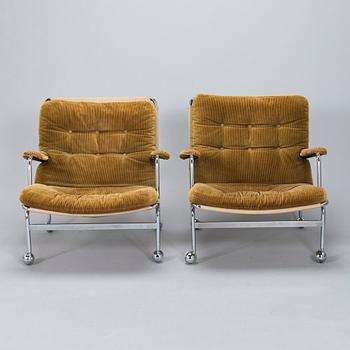 Bruno Mathsson, A armchairs, a pair, "Karin", DUX, late 20th century.