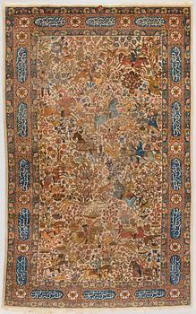 A Täbris carpet. Circa 305x192 cm.