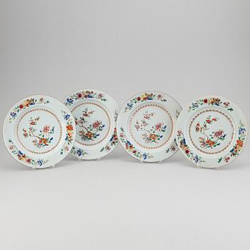A set of four famille rose dishes, Qing dynasty, Qianlong (1736-95).