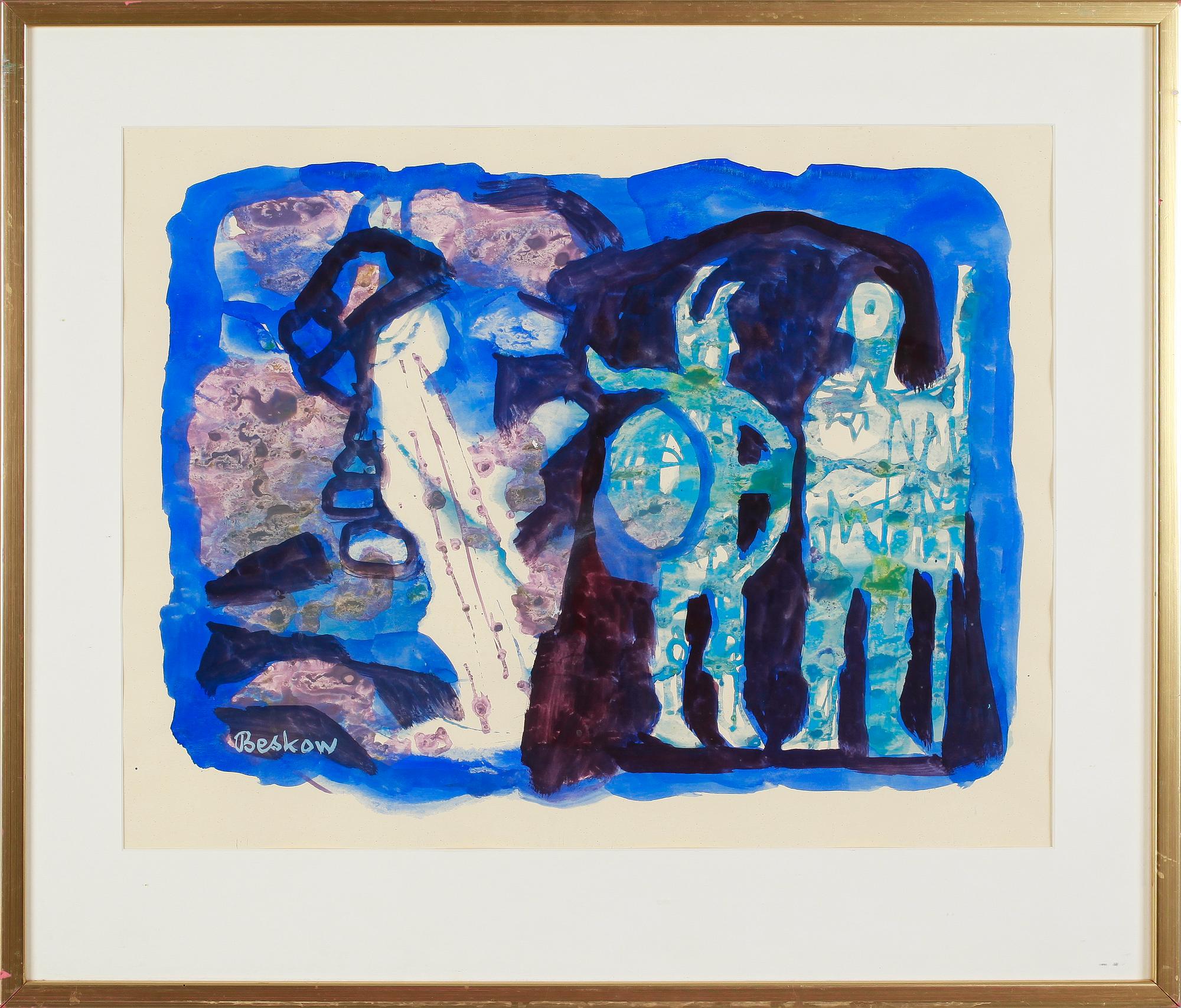 BO BESKOW, gouache, signerad.