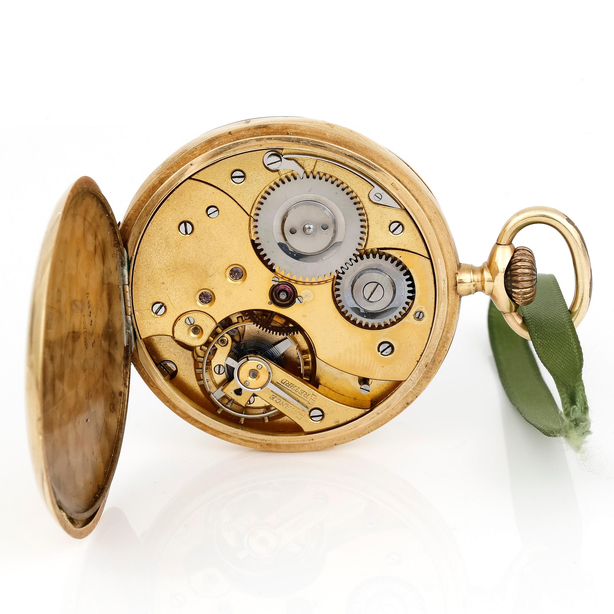 FICKUR, 18 k guld, 1900-talets början. Tot vikt ca 90 gram.
