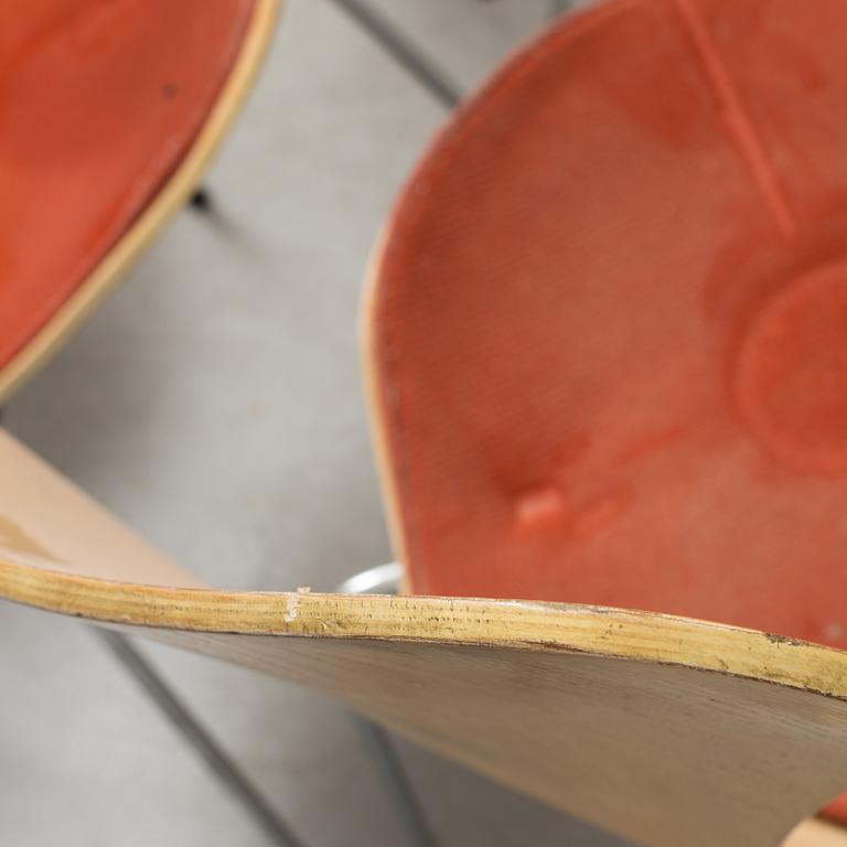 ARNE JACOBSEN, stolar, 8 st, "Sjuan", Fritz Hansen, Danmark, 1981.