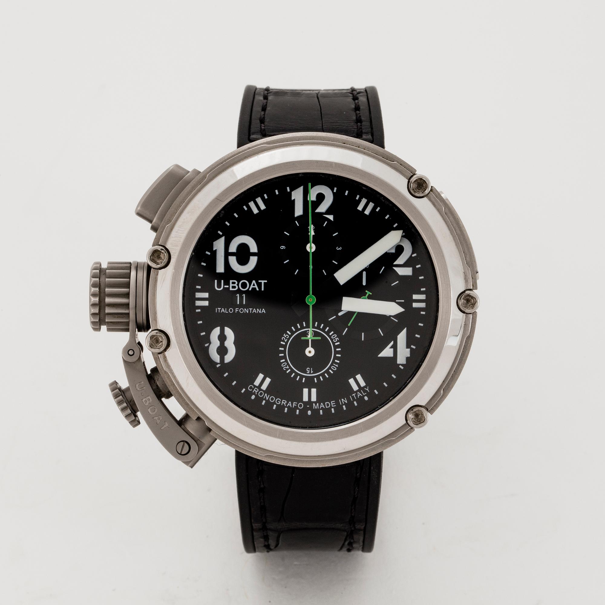 U boat U 51 Chrono wristwatch chronograph 52 mm. Bukowskis