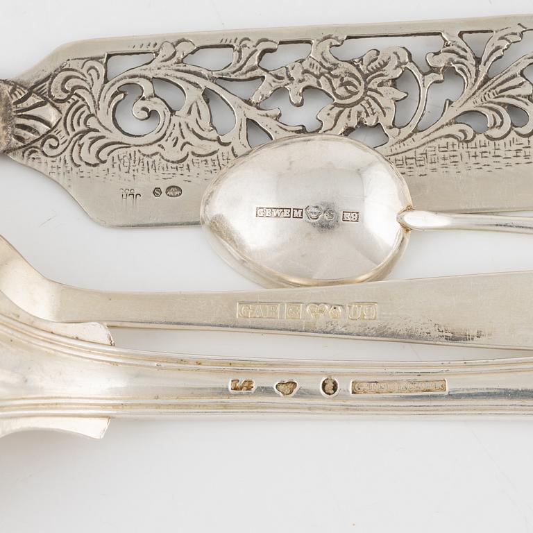 Silver Cutlery,  including mark of GT Folcker, Stockholm 1841, (77 pieces).