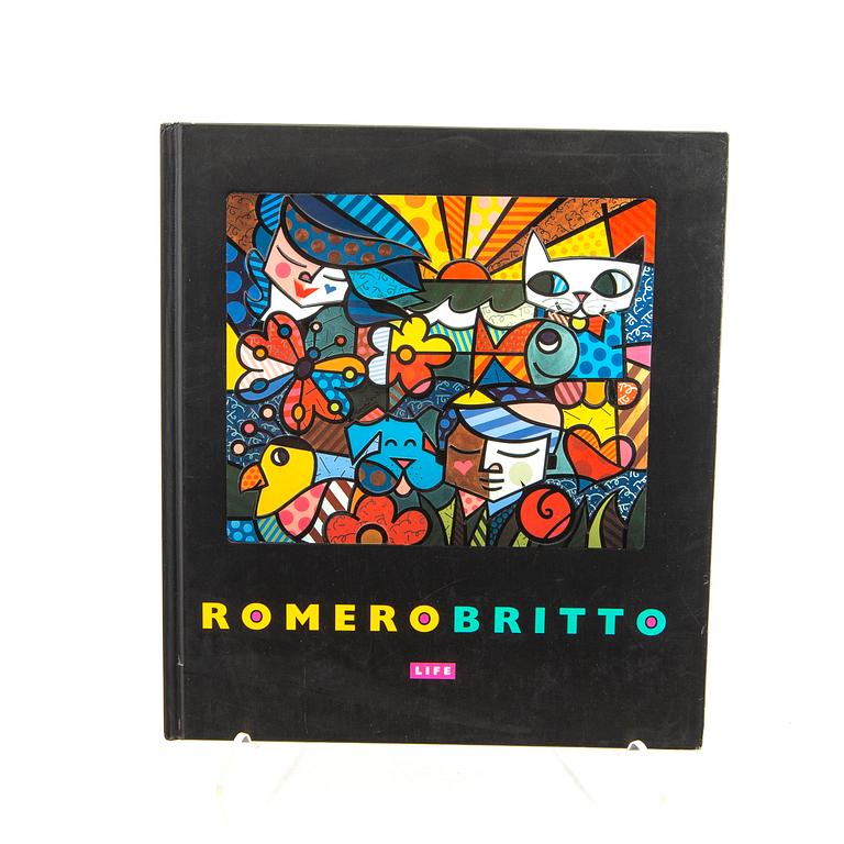 Romero Britto,  book signed and numbered XLII/L  included a lithograph.