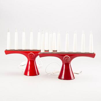 ADVENTSSLJUSSTAKAR, ett par,  design C.A Breger för Luma.