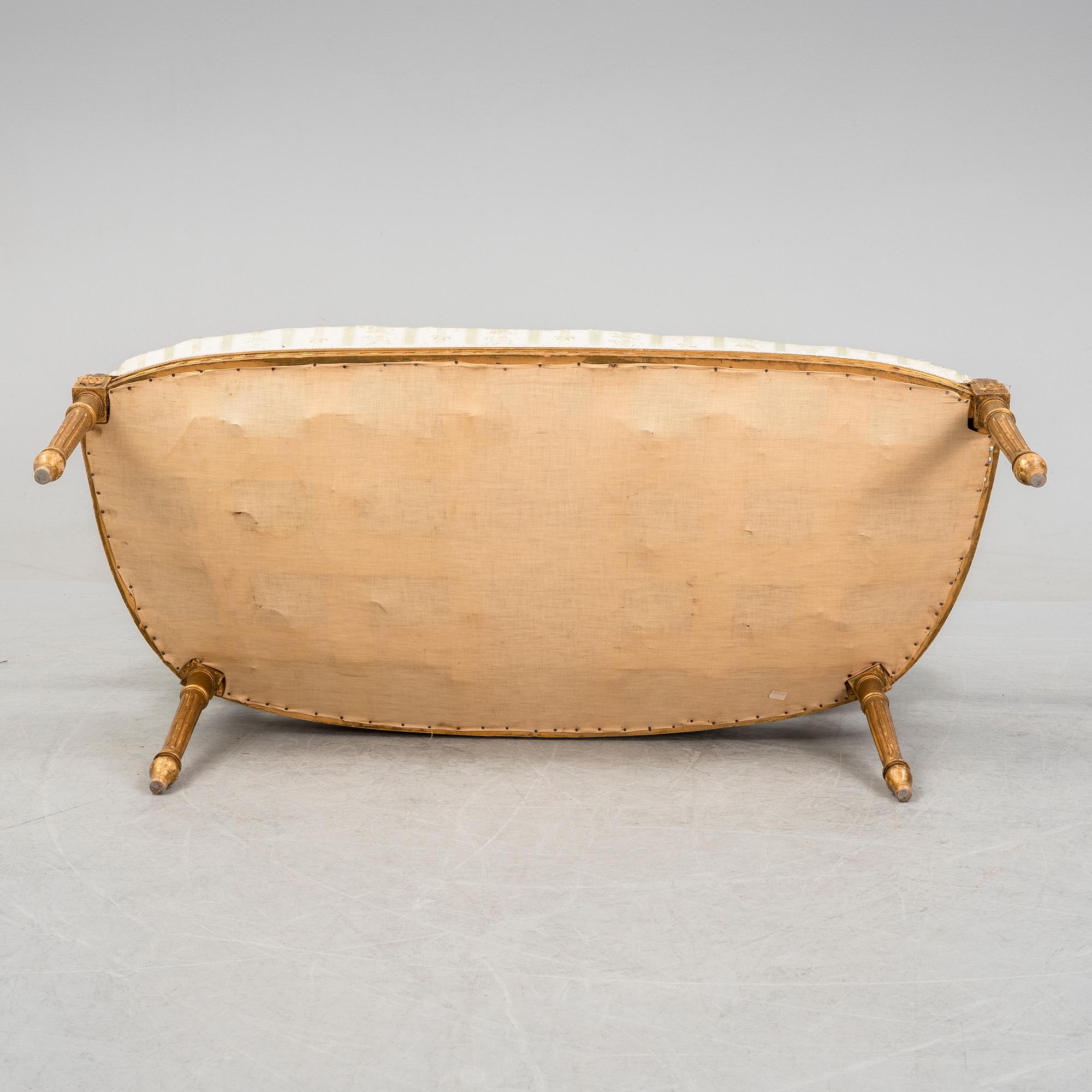 Soffa samt stolar, gustaviansk stil 1800-talets slut.