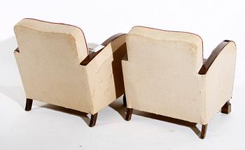 SOFFA samt FÅTÖLJER, 3 delar, 1930-tal.
