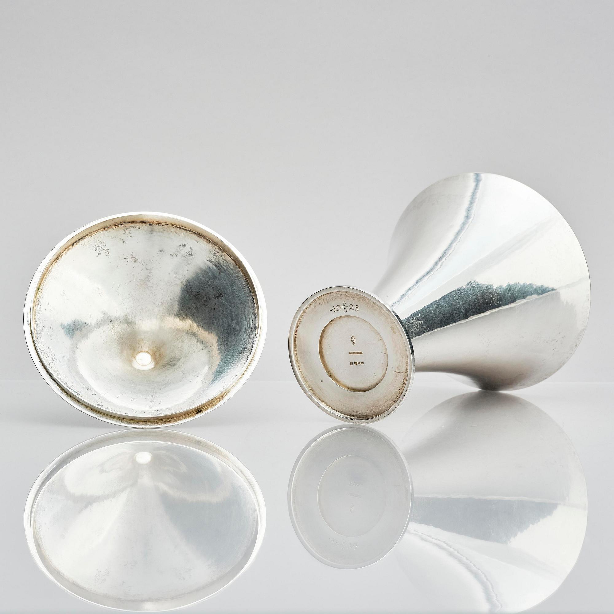 Wiwen Nilsson, a silver beaker with lid, Lund, Sweden 1927.