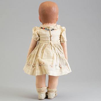 A Käthe Kruse doll, Germany 1930-40s.