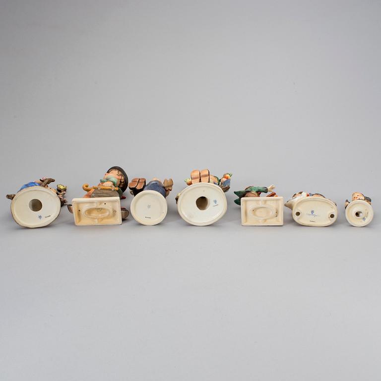 FIGURER, 7 st, porslin, Hummel, Goebel, 1900-talets andra hälft.