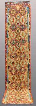 A RUNNER, Kilim, ca 396 x 83 cm.