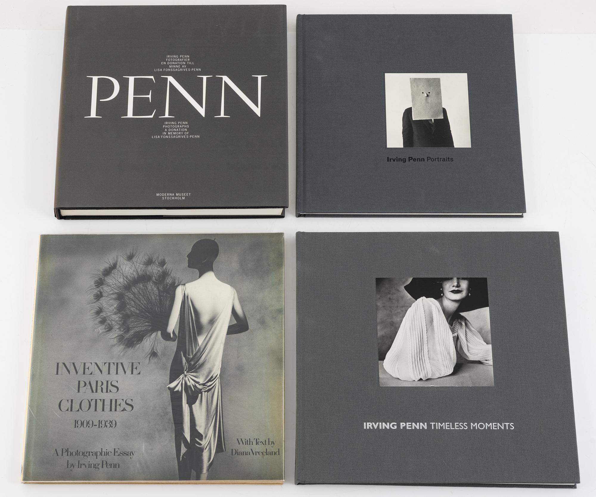 Irving Penn, samling fotoböcker och publikationer, 23 delar.