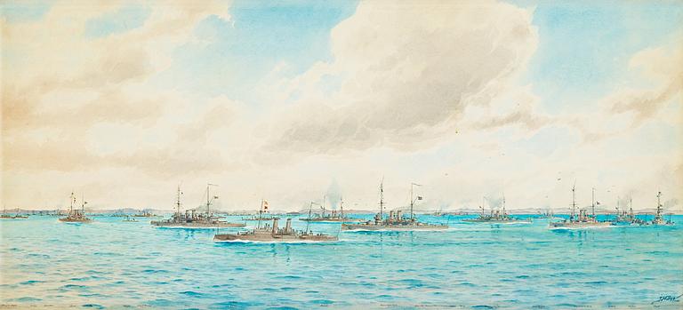 Jacob Hägg, "Vår örlogsflotta på Västkusten 1905" (Our Coastal Fleet on the West coast 1905).