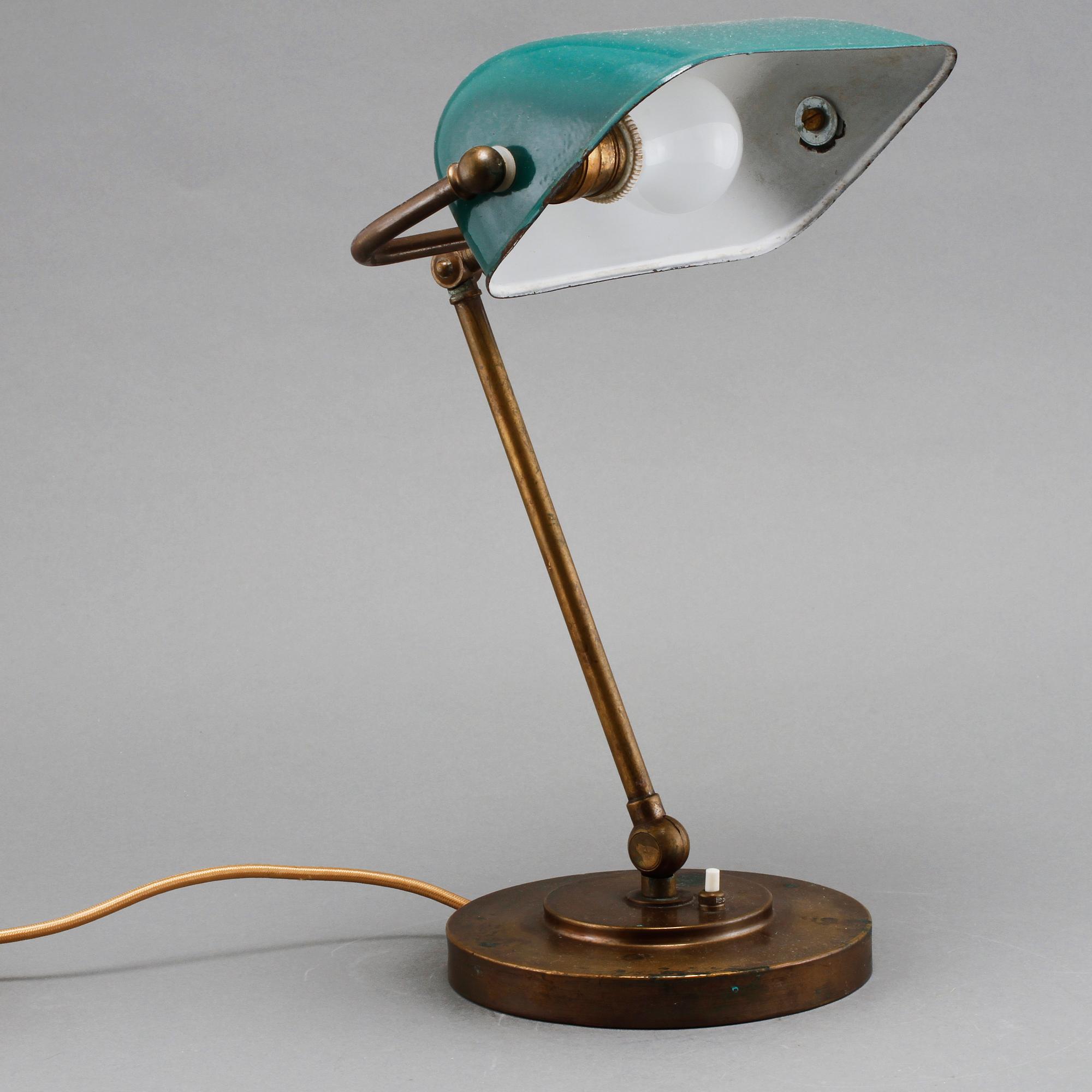 SKRIVBORDSLAMPA, 1900-talets första hälft.