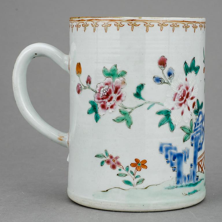MUGG, porslin, Qianlong, Kina 1700-tal.