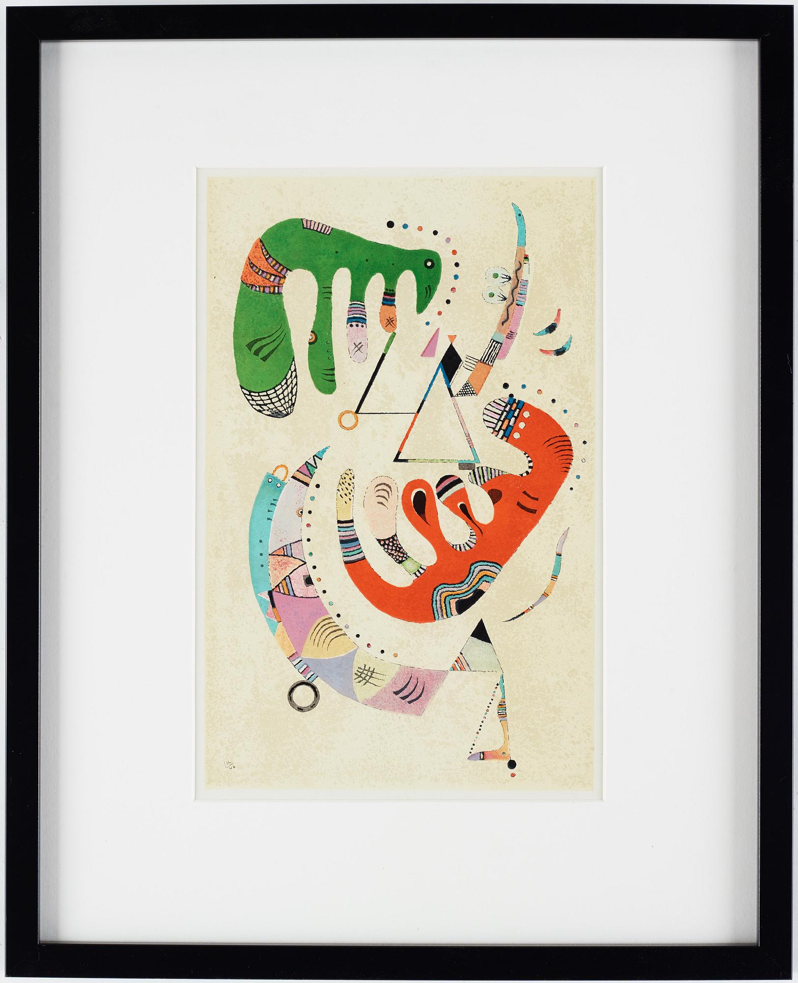 Wassily Kandinsky, efter, färglitografi, signerad i trycket, ur