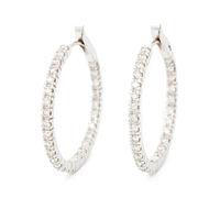 Earrings 18K white gold with brilliant-cut diamonds.