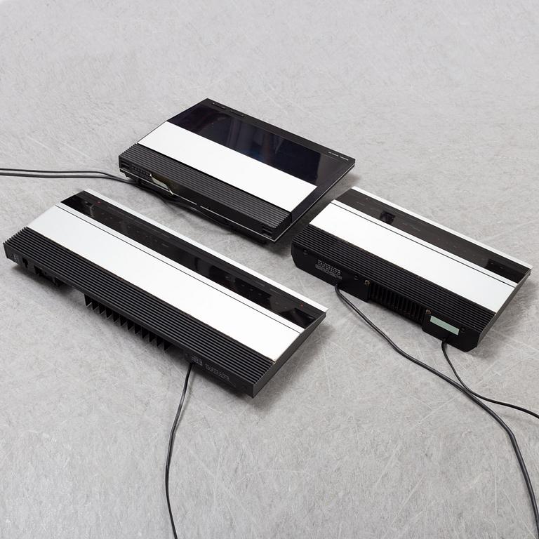 Bang & Olufsen, a three piece stereo set, mid 1980s.