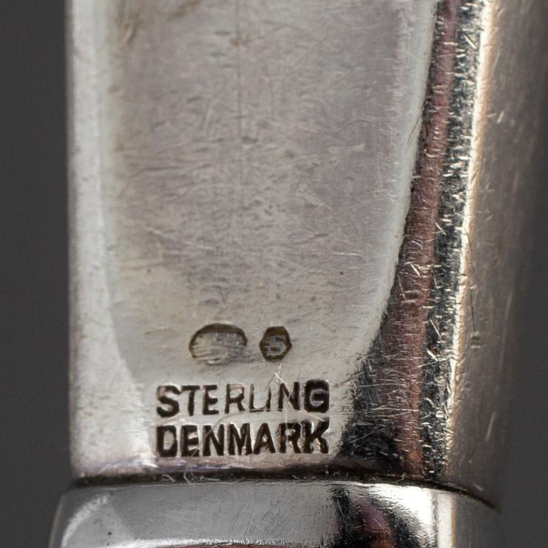 TIAS ECKHOFF, a 47-piece 'Cypress' sterling silver cutlery set from Georg Jensen, Denmark.