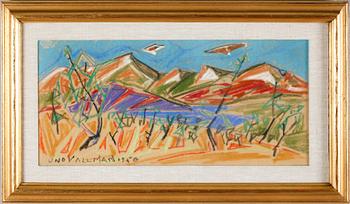 UNO VALLMAN, pastell, signerad och daterad 1956.