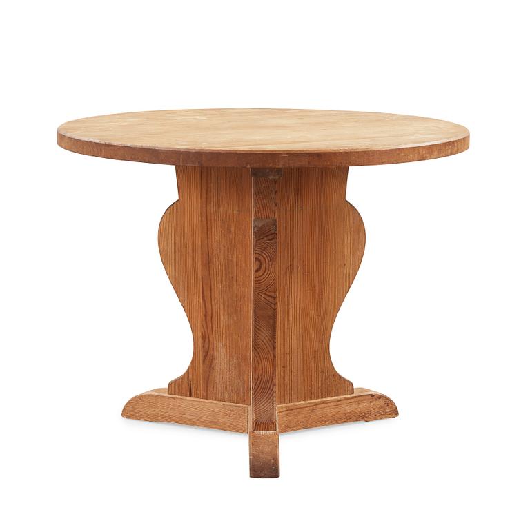 A stained pine table attributed to Axel Einar Hjorth, Nordiska Kompaniet, Sweden 1930's.