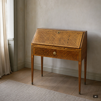 A Gustavian marquetry secretaire by Jonas Hultsten (master in Stockholm 1773-94).