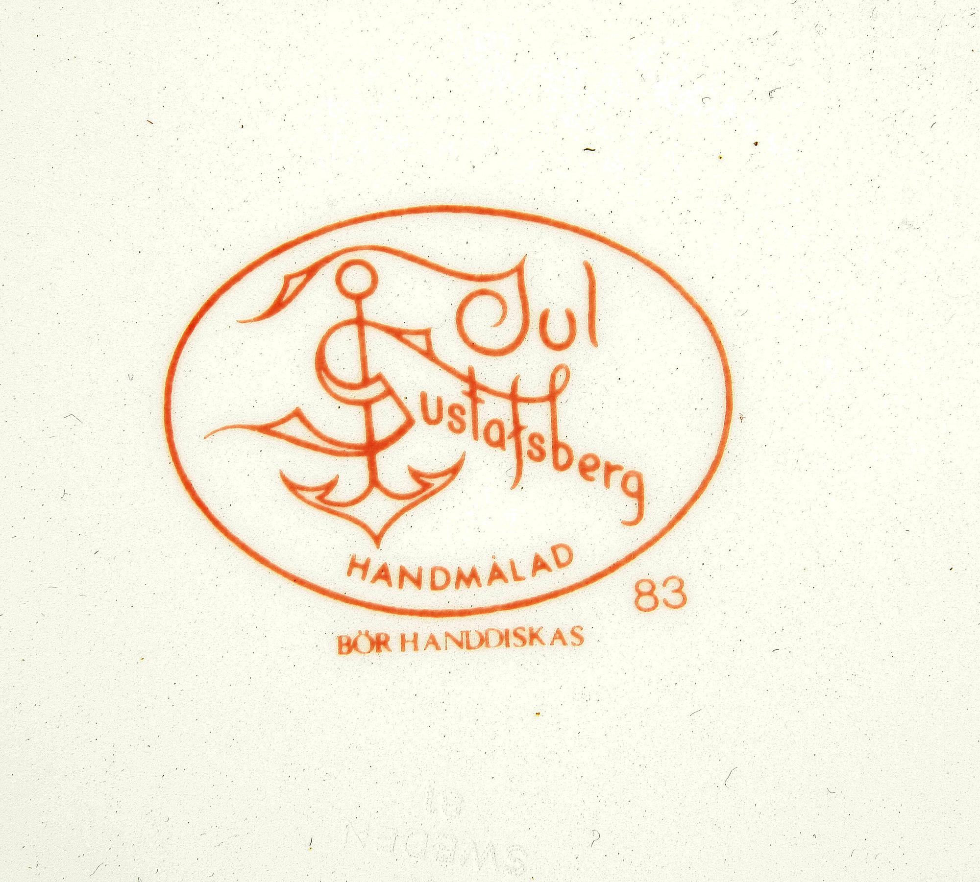 SERVIS, 39 delar, flintgods, "God Jul", Gustavsberg.