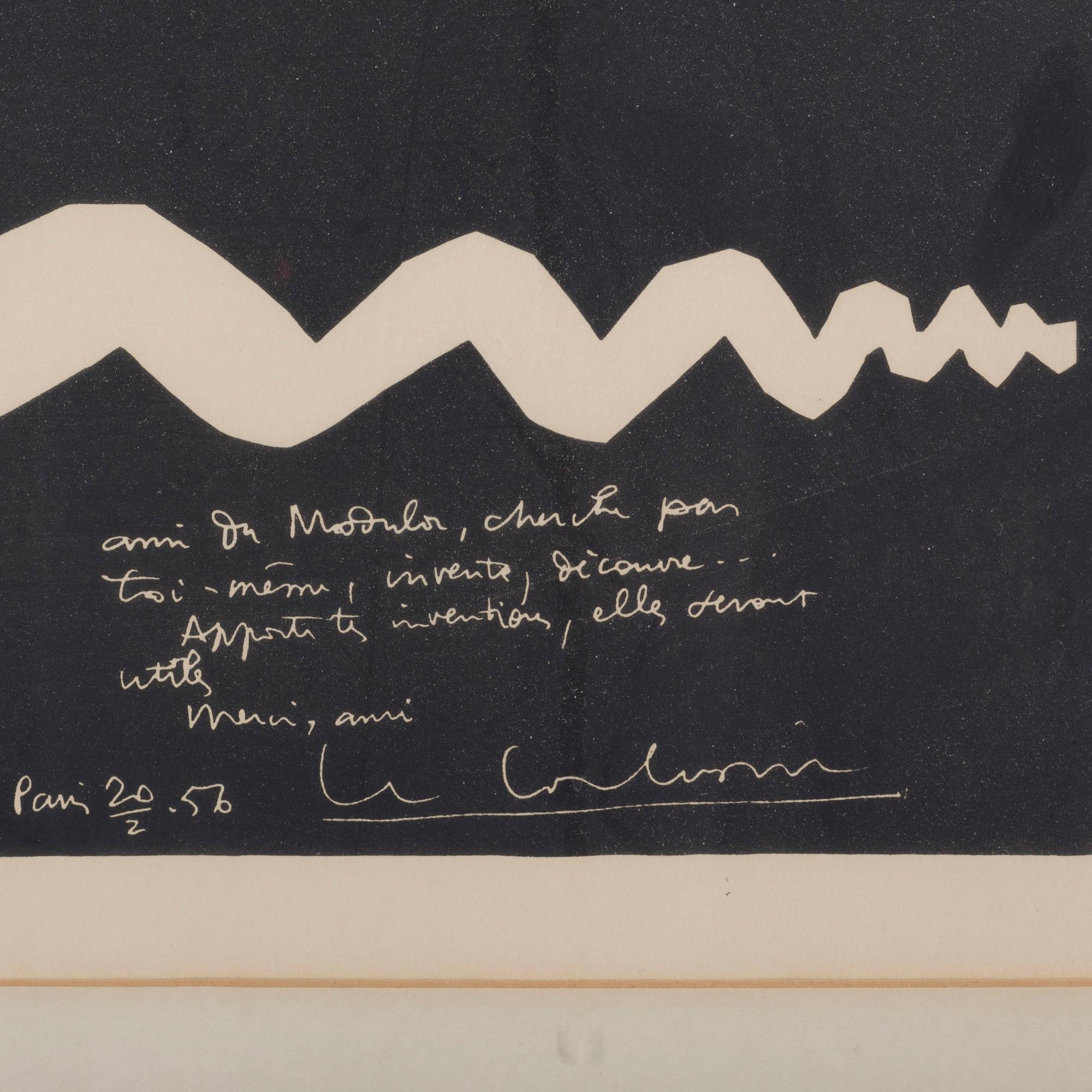 LE CORBUSIER, lithograph ion colours, printed signature and dated -56.