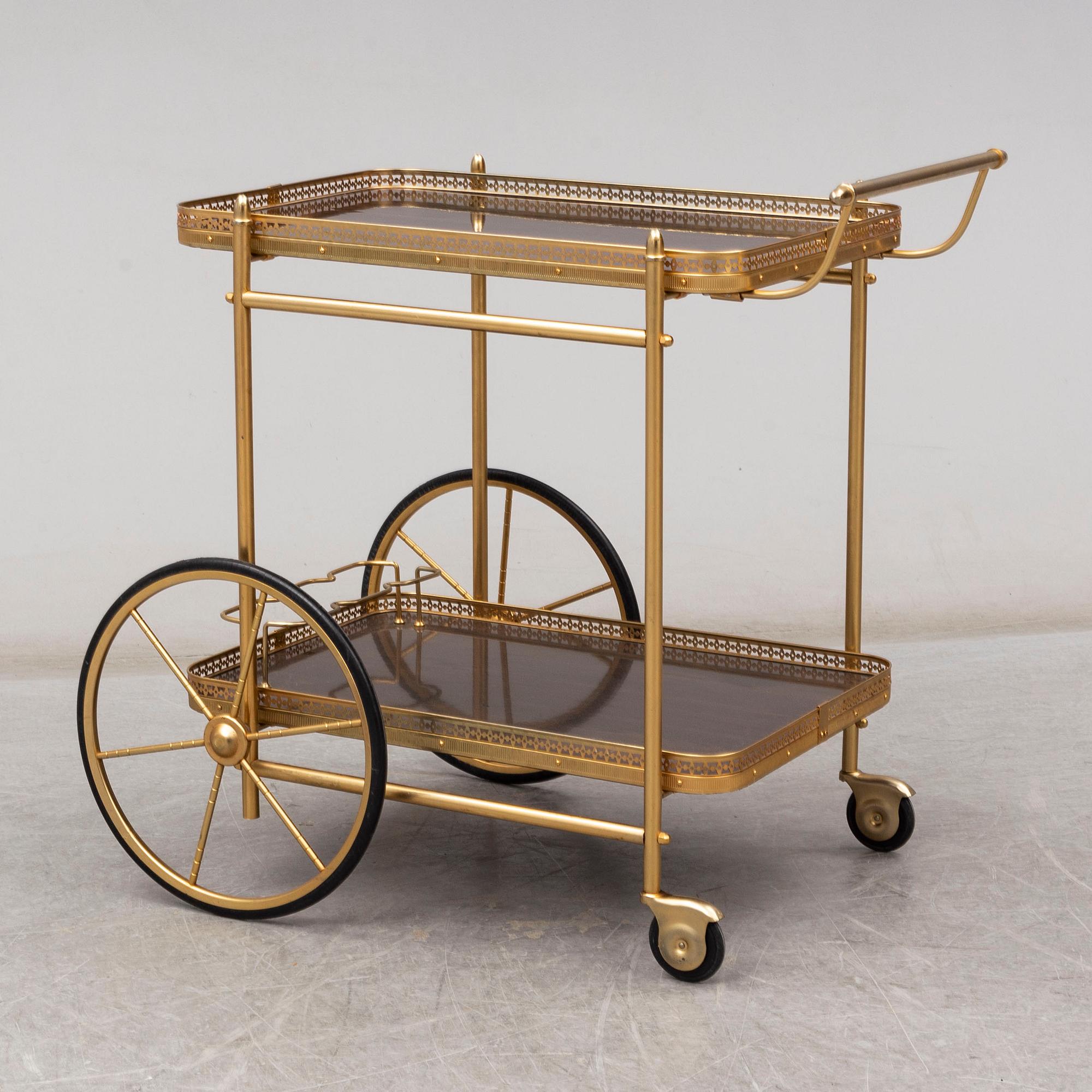 A late 20th Century serving trolley.
