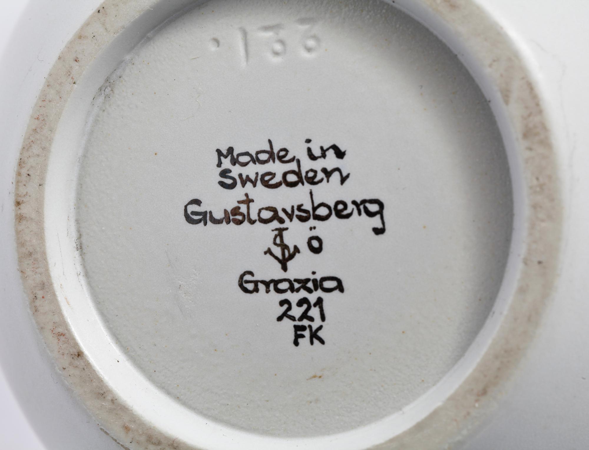 VASER, 2st,  keramik, "Grazia", Stig Lindberg Gustavsberg.