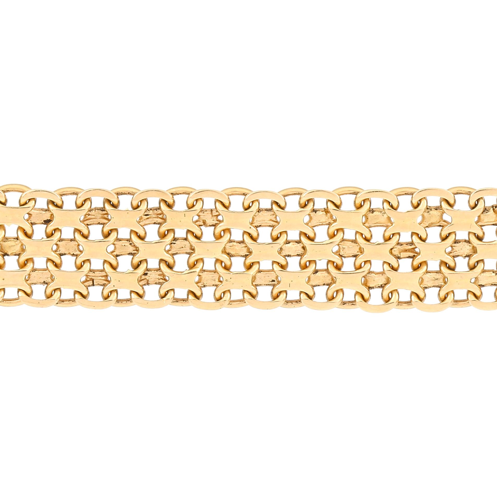 ARMBAND, guld 18K, Stockholms Ädelsmide AB, Stockholm 1960. Vikt ca 25 gram.