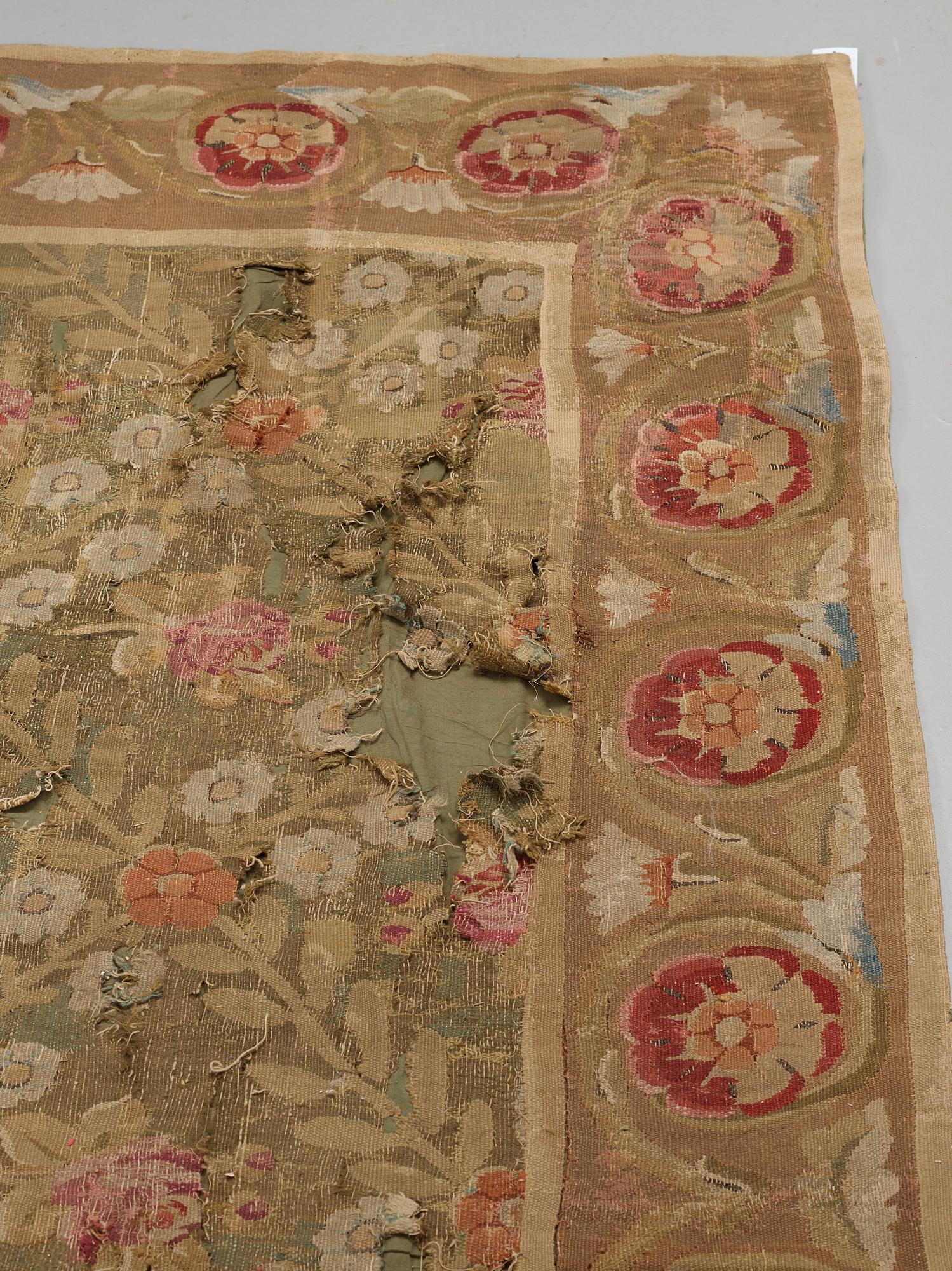 MATTO, tapestry weave, ca 561-564,5 x 354-360 cm, Aubusson, France the middle to the end of the 19th century.