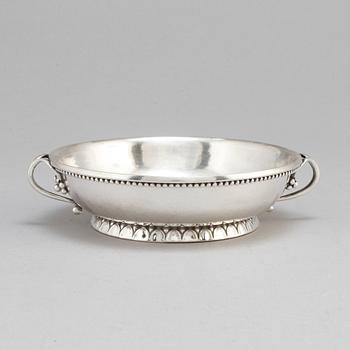 GEORG JENSEN,  a 830/1000 silver mug and  a bowl (a christening set), Copenhagen ca 1918-1927, design nr 127, 158.