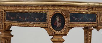 A presumably English late 18th century console table.