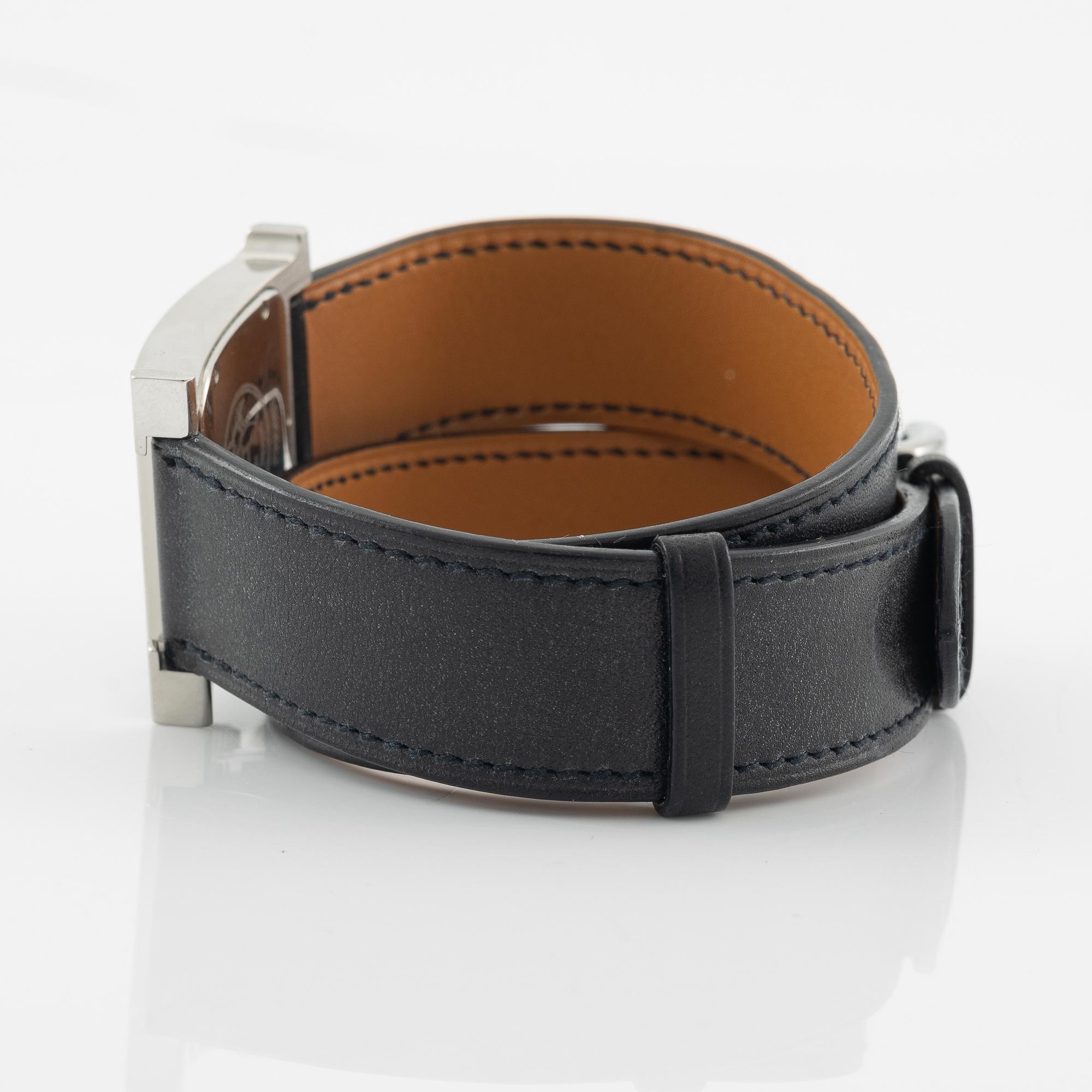 Hermès, Paris, Heure H, armbandsur, 26 x 26 (35) mm.